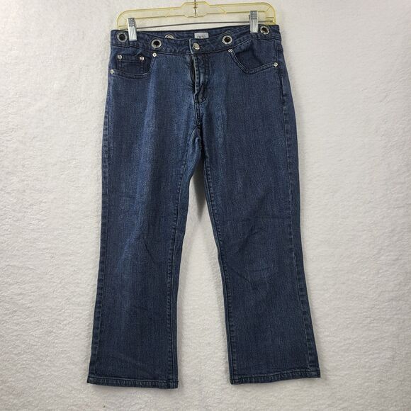 CACHE womens 4 medium wash denim cropped pants - Picture 1 of 6